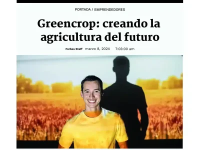 Portada de Forbes destaca a la empresa GreenCrop como una promesa para el 2024